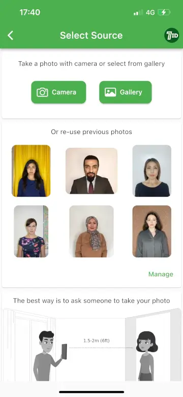 App 7ID: creatore di foto per passaporti italiani